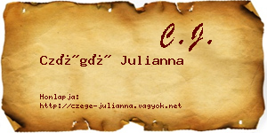 Czégé Julianna névjegykártya