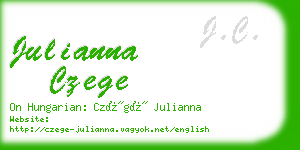 julianna czege business card